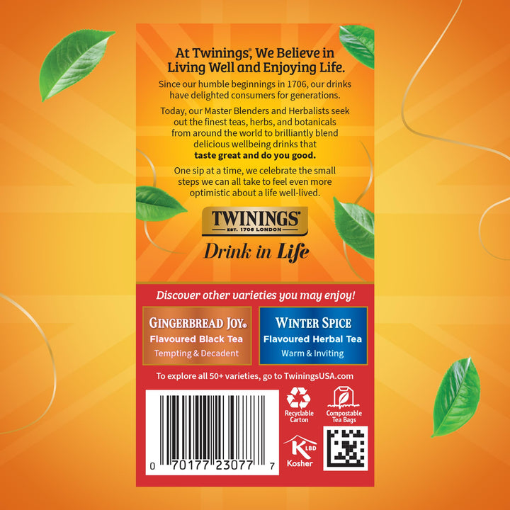 Twinings Christmas Black Tea Bags, 20 Count
