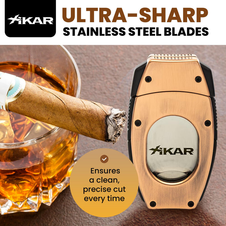 Xikar Flip Dual Cigar Cutter, Bronze