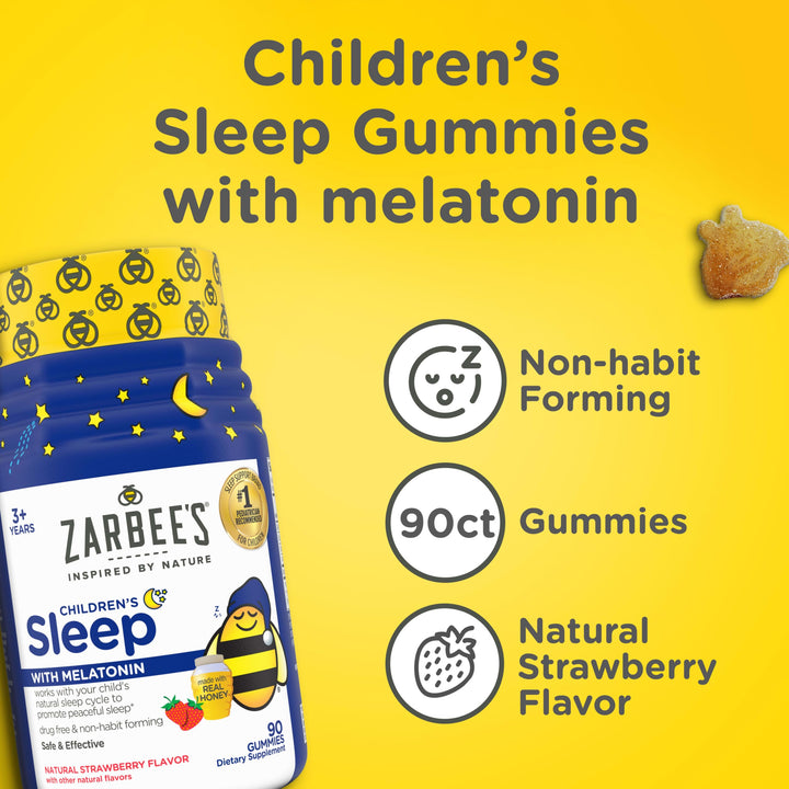 Zarbee's Kids Melatonin Sleep Gummies, 1 mg, 90 Count