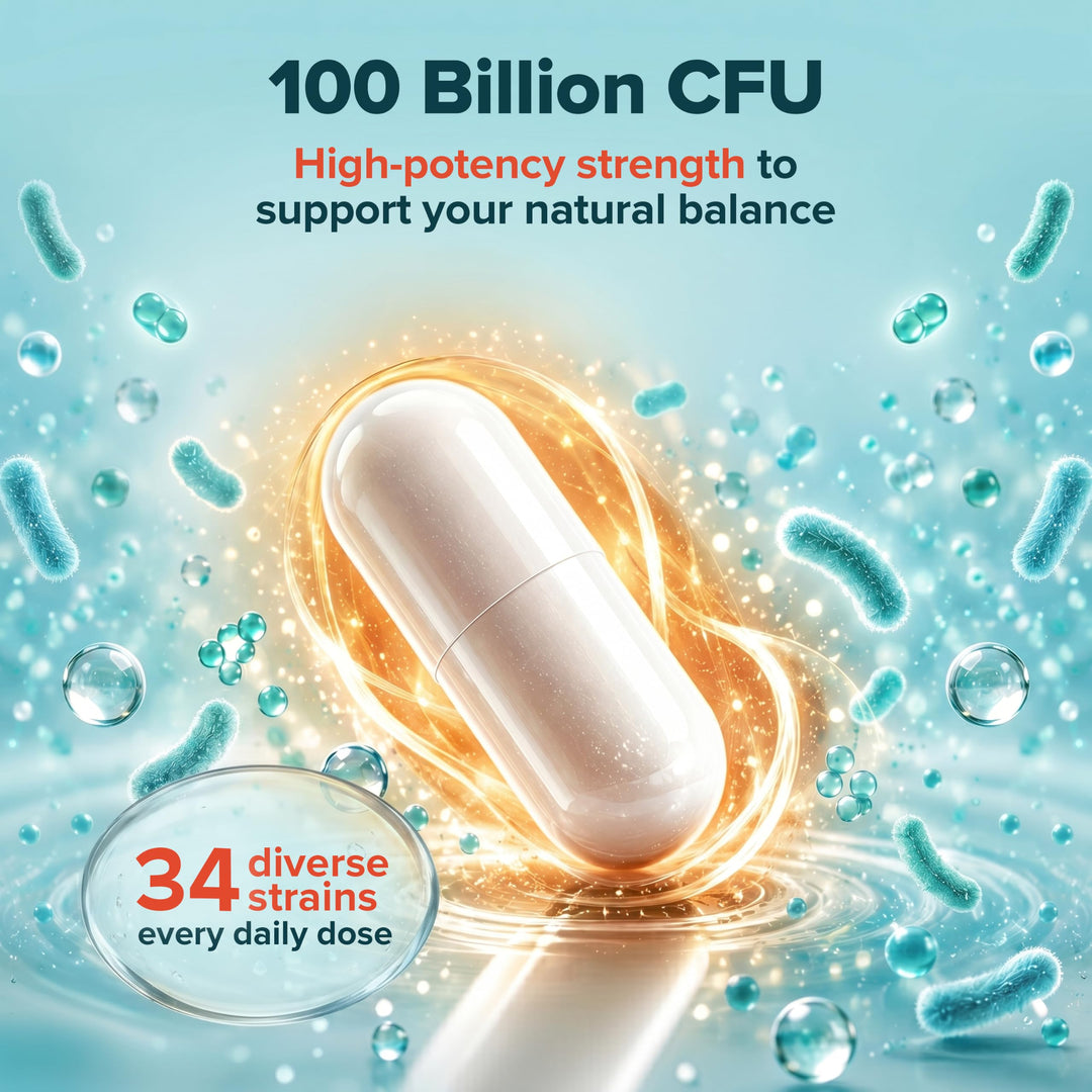Wholesome Wellness Probiotic Capsules, 100 Billion CFU, 30 Count
