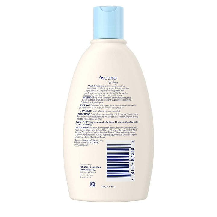 Aveeno Baby Wash And Shampoo, 12 fl oz