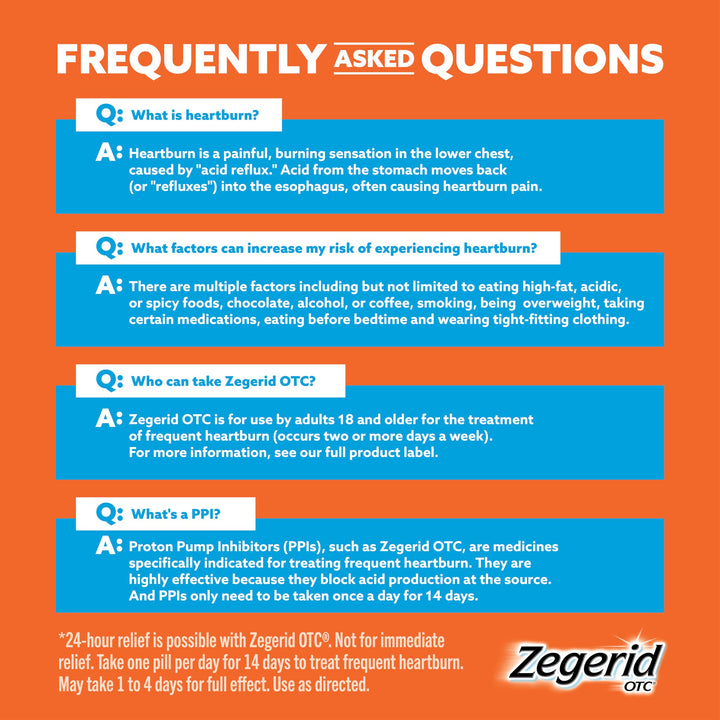 Zegerid OTC Heartburn Relief Capsules, 42 Count