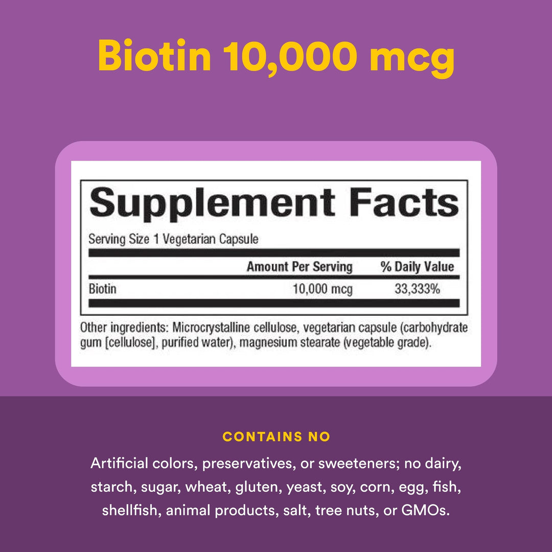 Natural Factors Biotin Extra Strength 10000 mcg, 60 Count