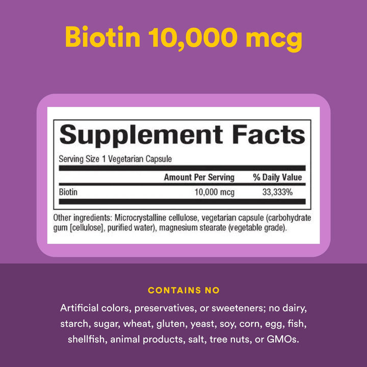 Natural Factors Biotin Extra Strength 10000 mcg, 60 Count