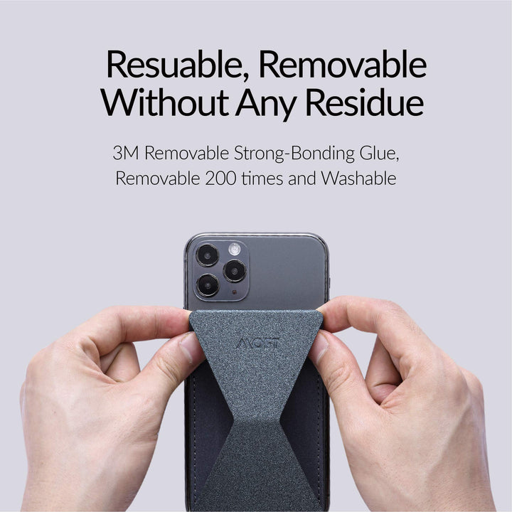MOFT Adhesive Card Holder And Phone Stand, Starry Grey