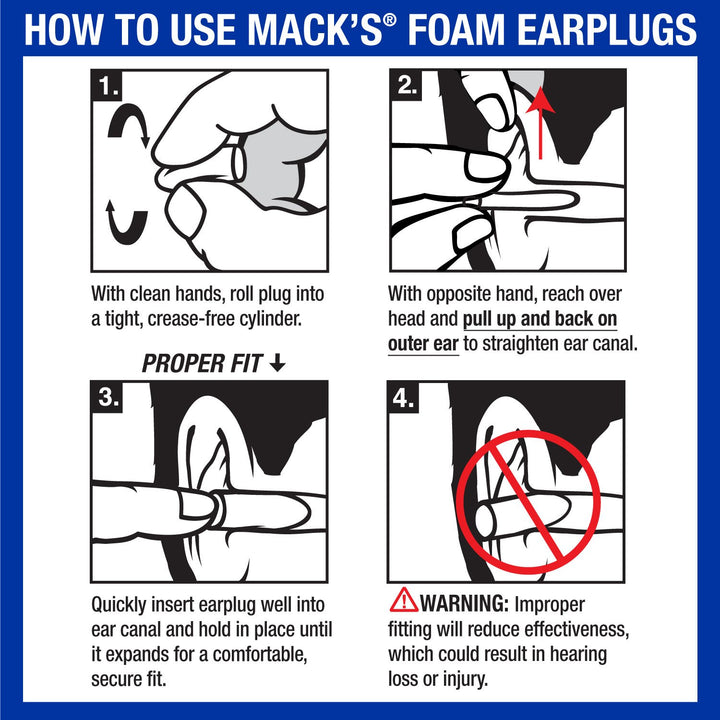 Mack's Dreamgirl Soft Foam Earplugs, Pink, 50 Pair