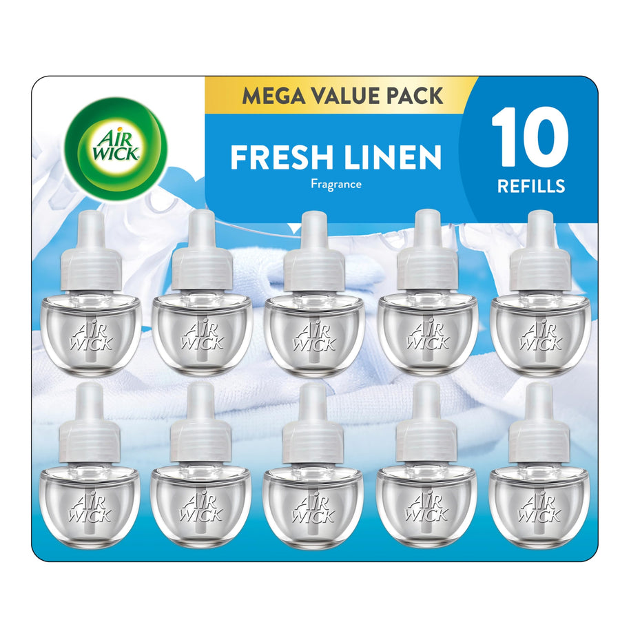 Air Wick Plug In Scented Oil Refill, Fresh Linen, 10 Count