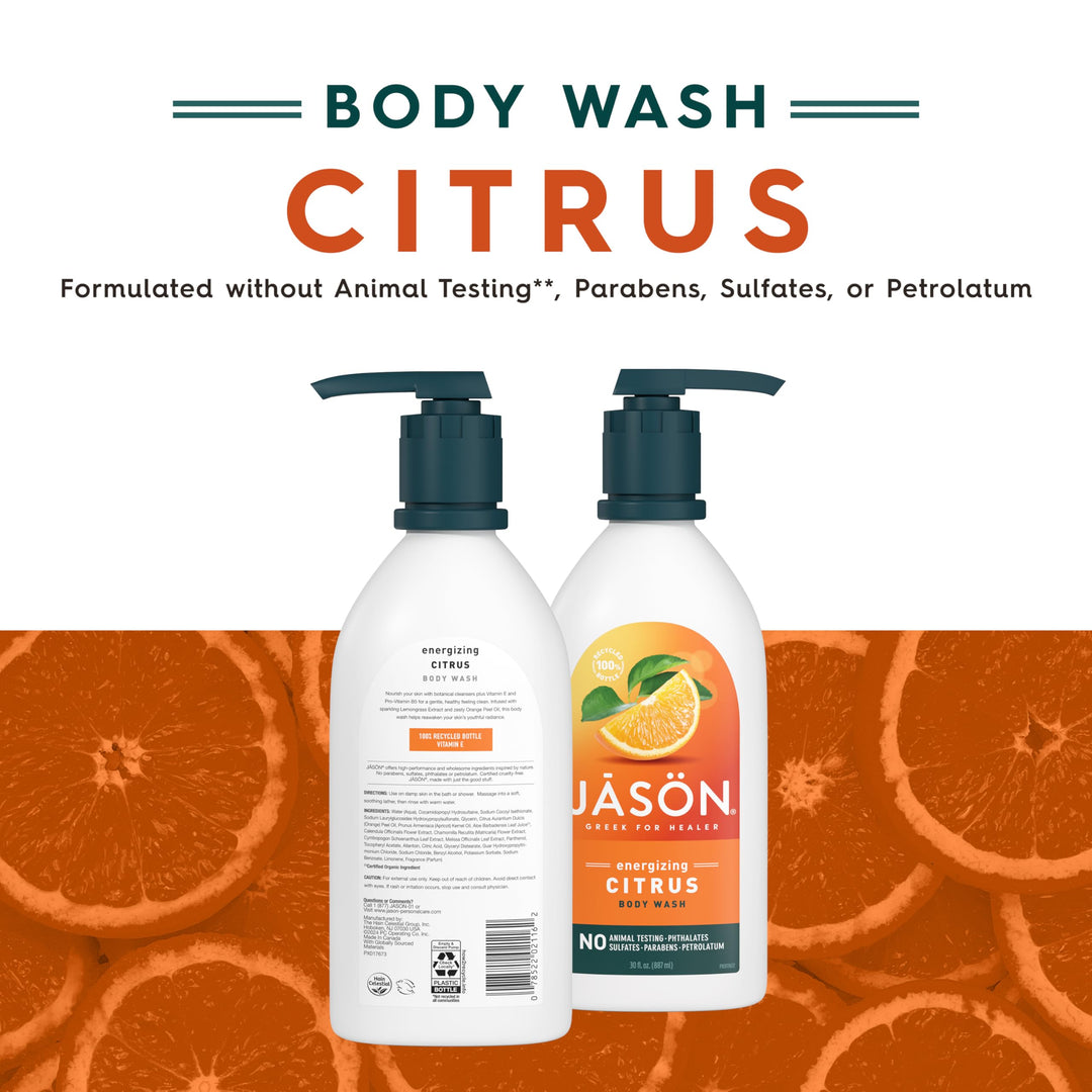 JASON Citrus Energizing Body Wash, 30 fl oz