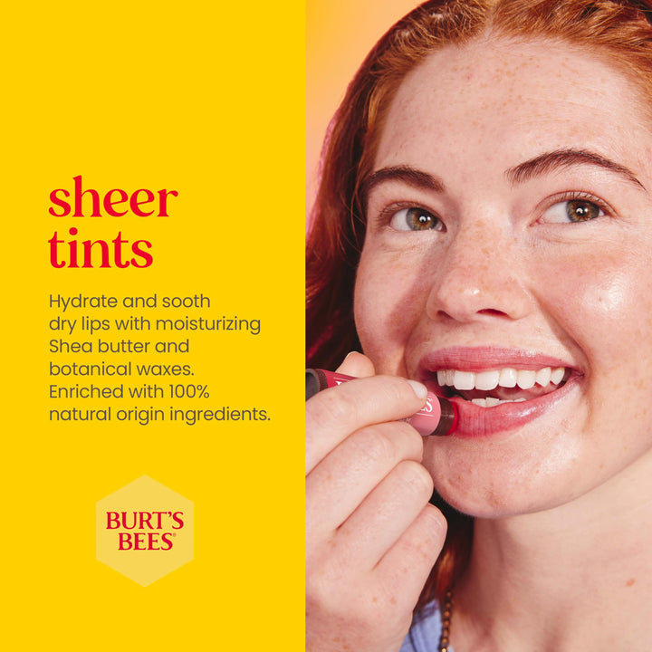 Burts Bees Tinted Lip Balm, Red Dahlia, 0.15 oz