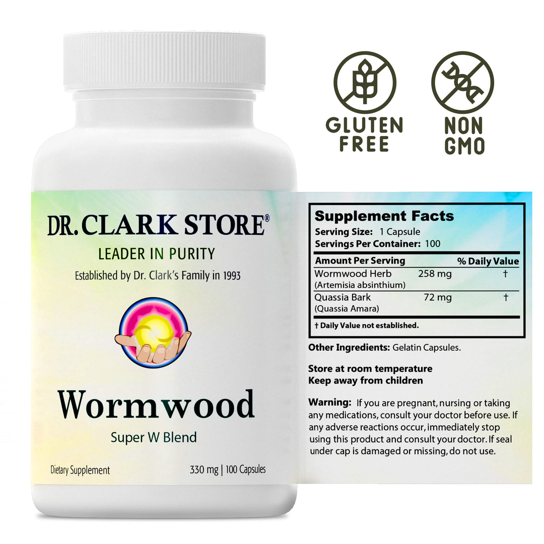 Dr Clark Store Wormwood Super W Blend, 330 mg, 100 Count