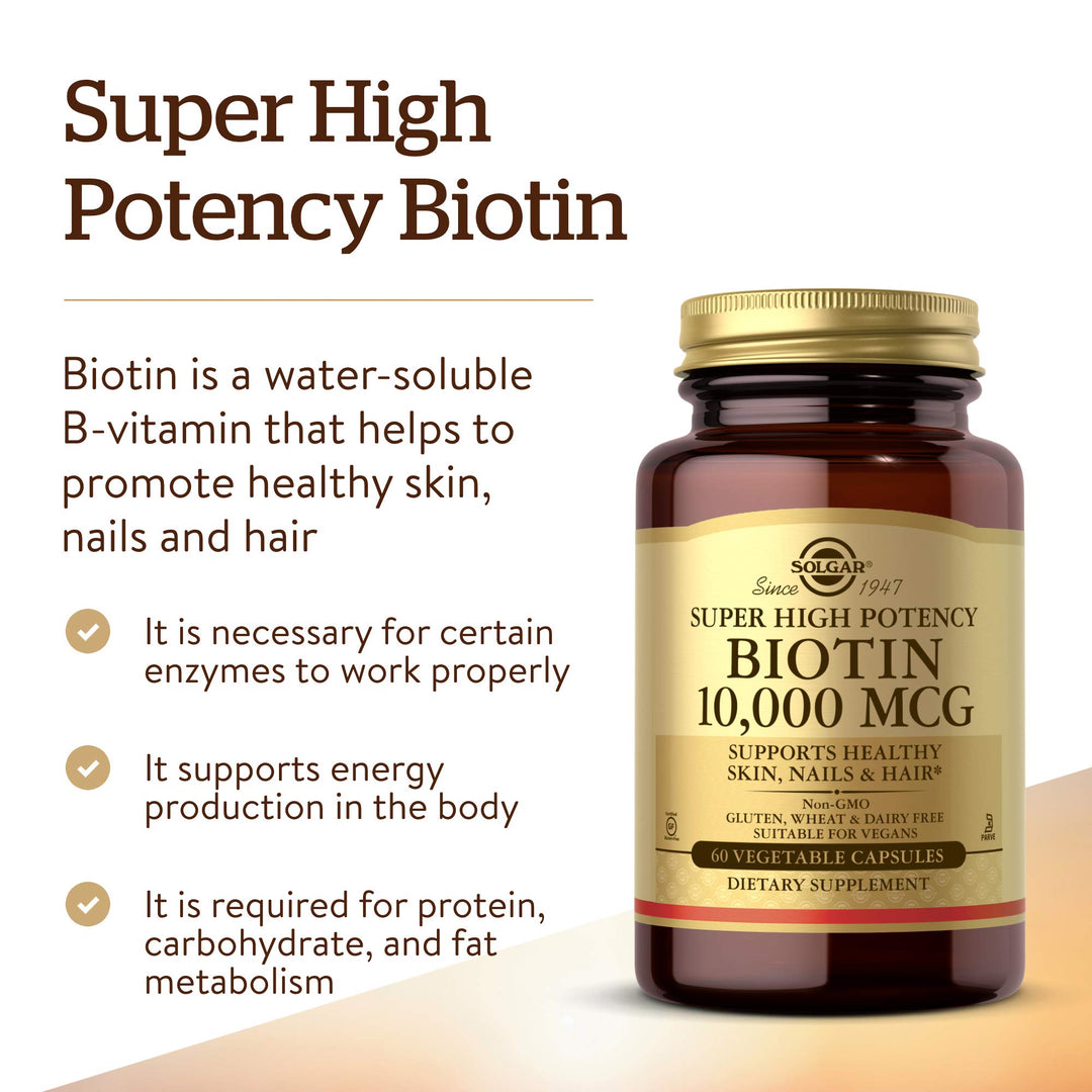 Solgar Biotin 10000 mcg, 60 Count
