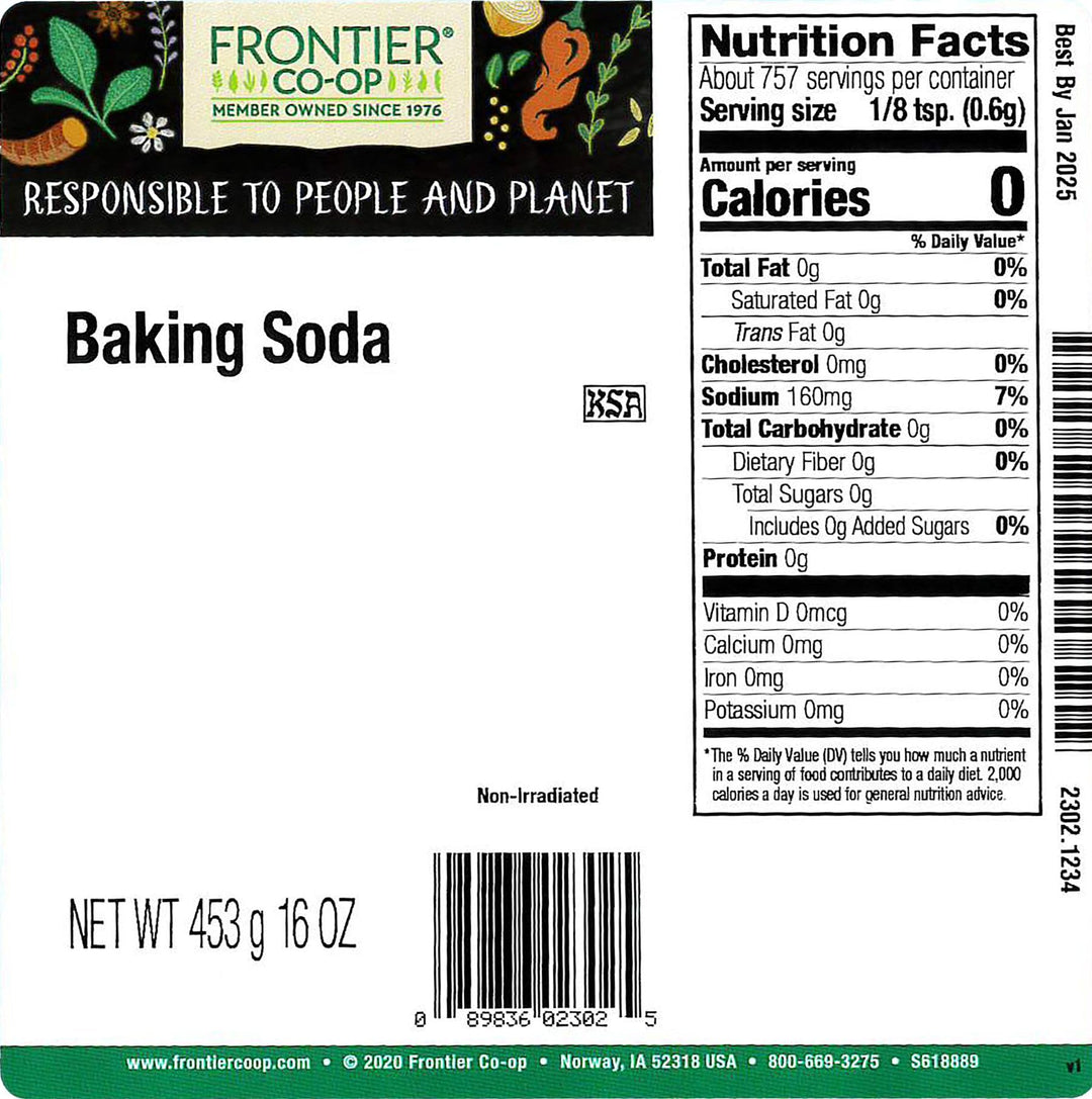 Frontier Baking Soda Powder, 1 lb