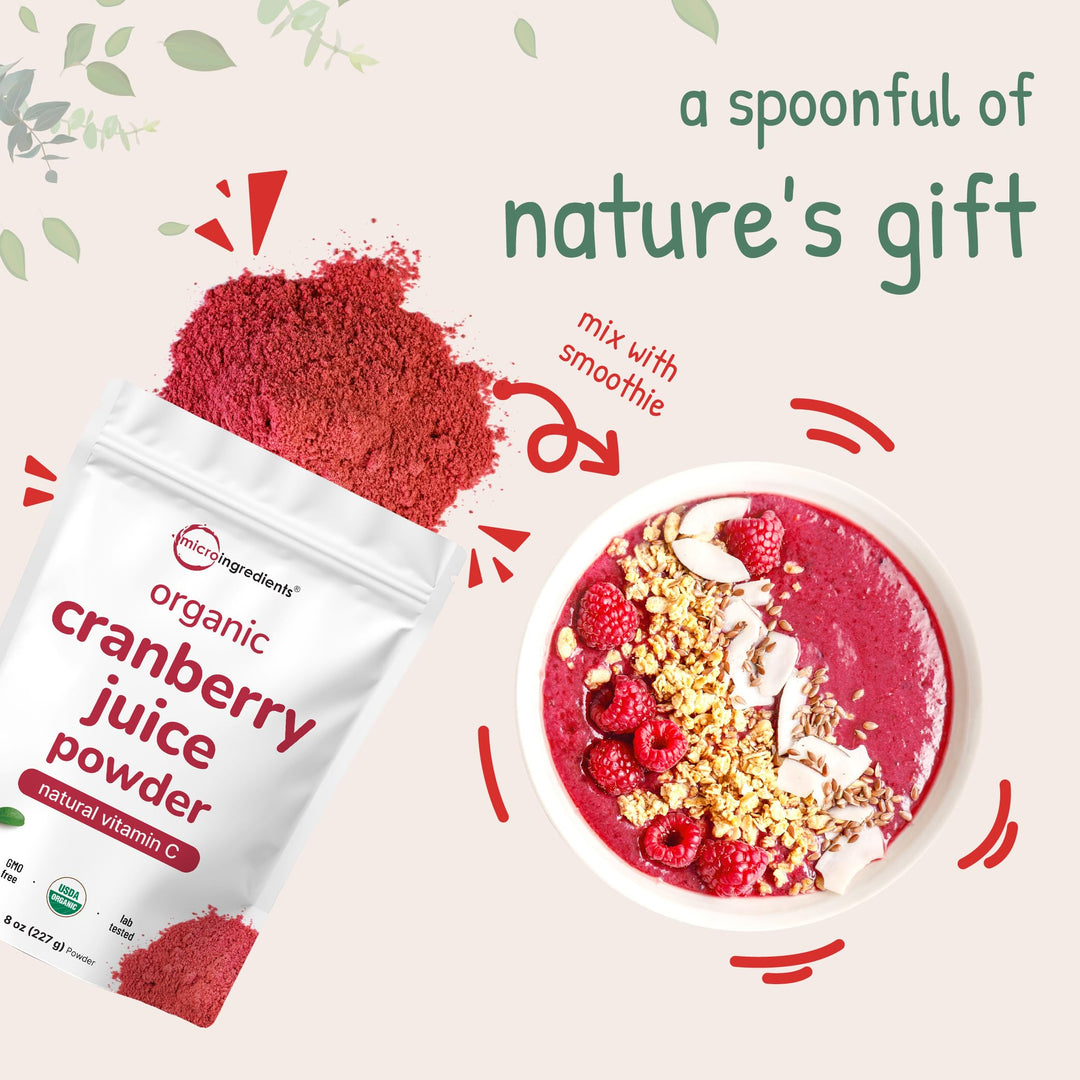 Micro Ingredients Organic Cranberry Juice Powder, 8 oz