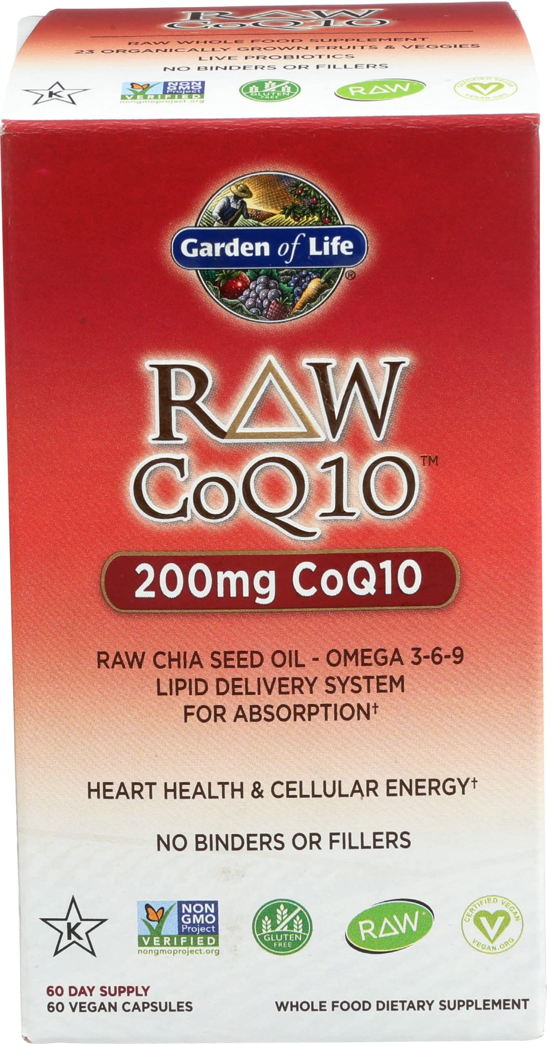 Garden of Life Raw CoQ10, 60 Count
