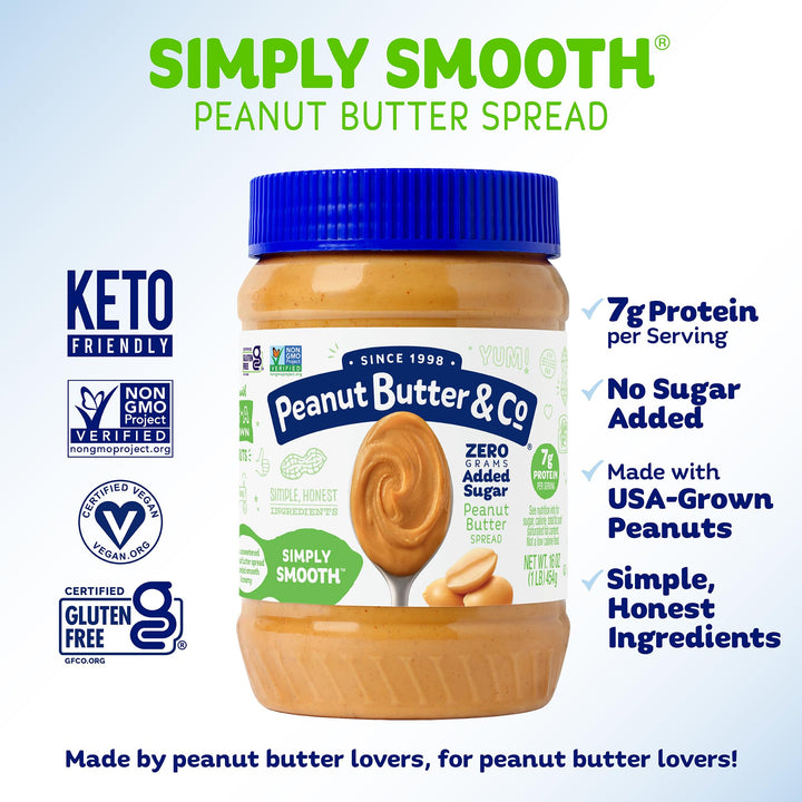 Peanut Butter & Co. Simply Smooth Peanut Butter Spread, 16 oz