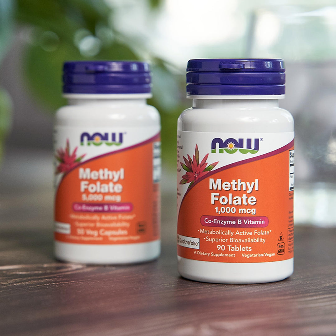 NOW Methyl Folate Tablets, 1000 mcg, 90 Count