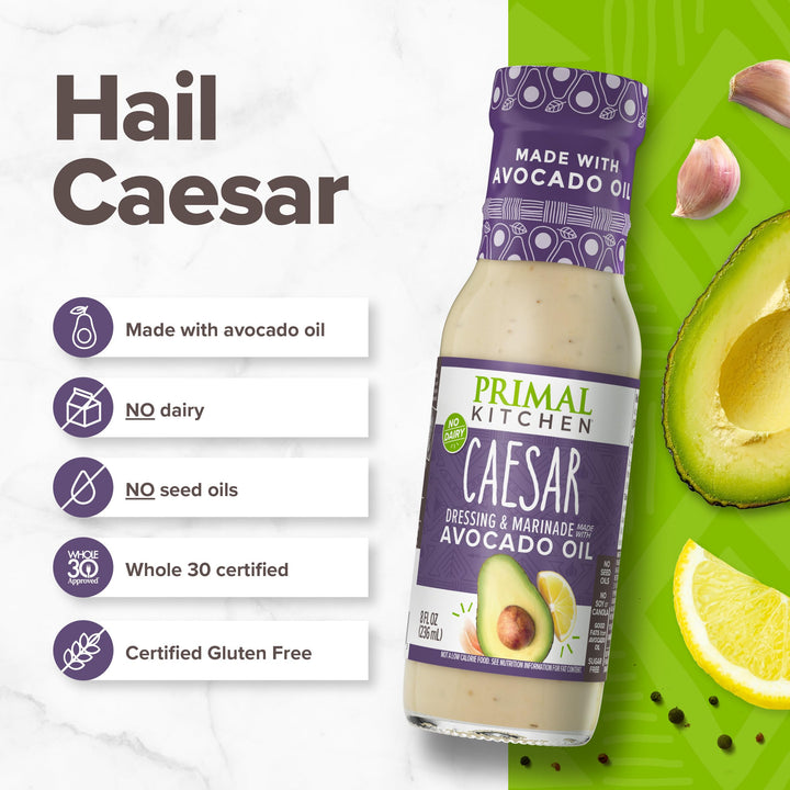 Primal Kitchen Caesar Dressing & Marinade, 8 fl oz