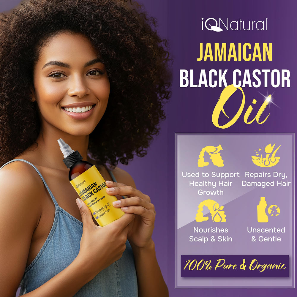 IQNATURAL Jamaican Black Castor Oil, Regular, 4 fl oz