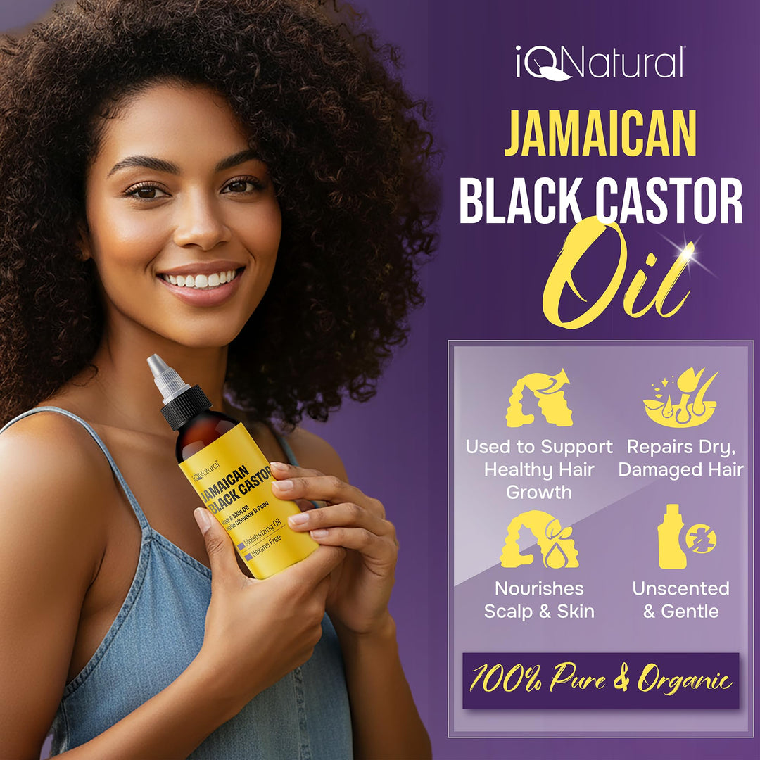 IQNATURAL Jamaican Black Castor Oil, Regular, 4 fl oz