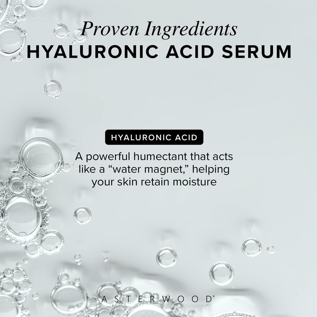 ASTERWOOD Pure Organic Hyaluronic Acid Serum, 20%, 1 oz