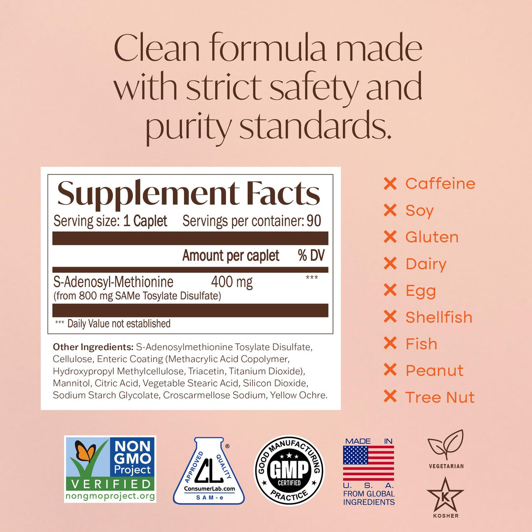 Natures Trove SAM-e Caplets, 400mg, 90 Count