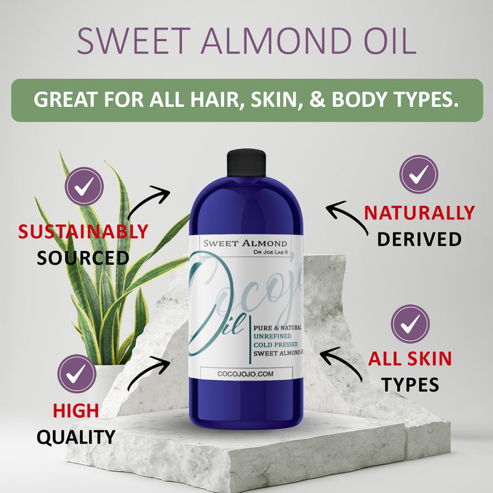 Dr Joe Lab Sweet Almond Oil, 32 fl oz