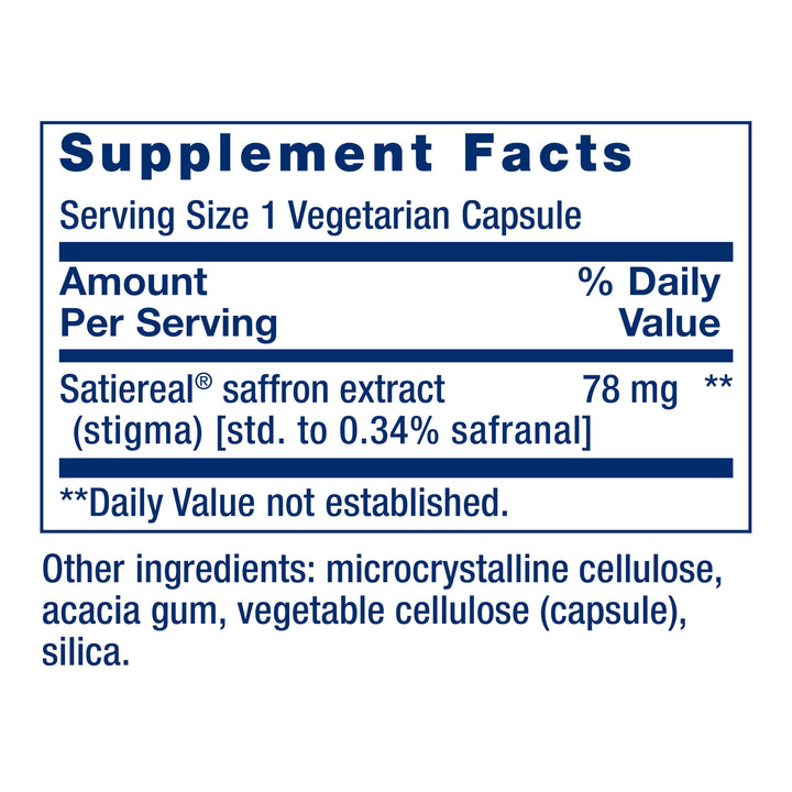 Life Extension Optimized Saffron, 60 Count