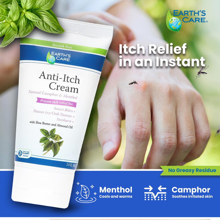 Earth's Care Anti Itch Cream, 2.4 oz