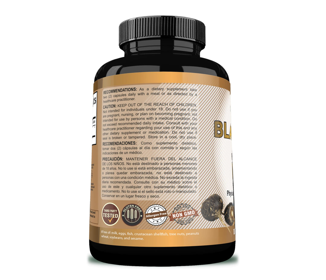 NaturalisimoLife Maca Supplement, Black, 950 mg, 120 Count