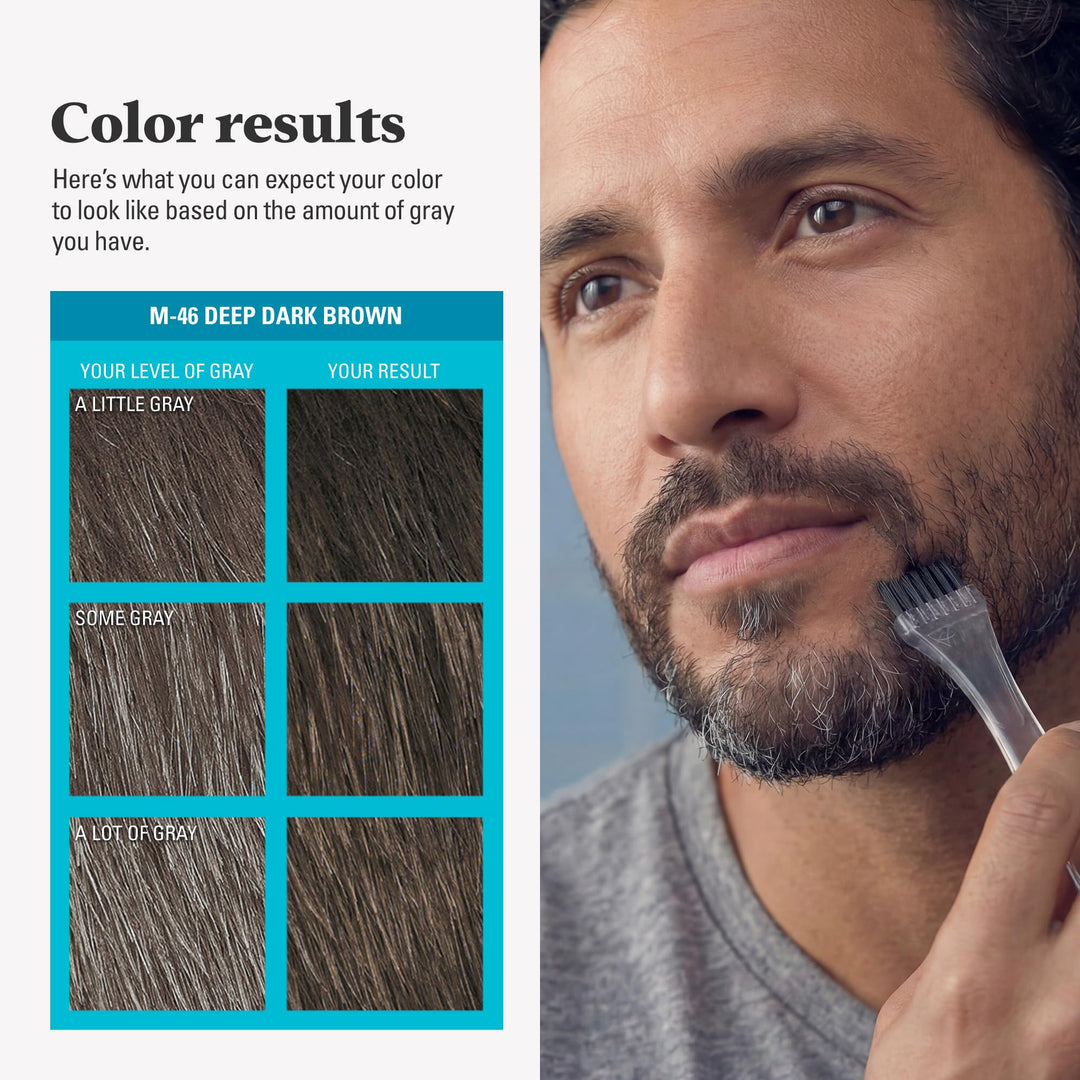 Just for Men Mustache & Beard Color Gel, Deep Dark Brown