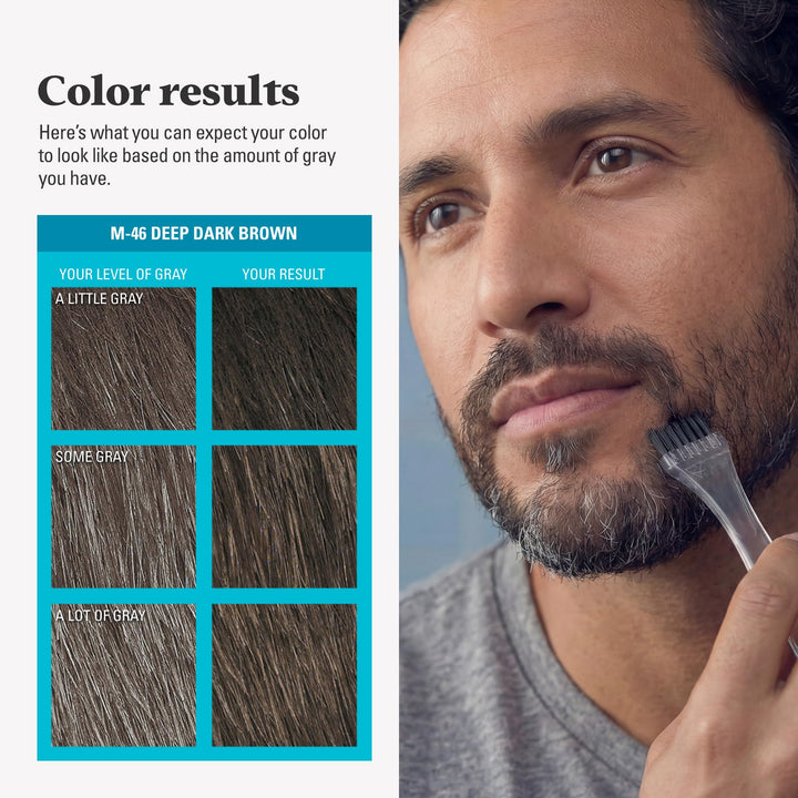 Just for Men Mustache & Beard Color Gel, Deep Dark Brown