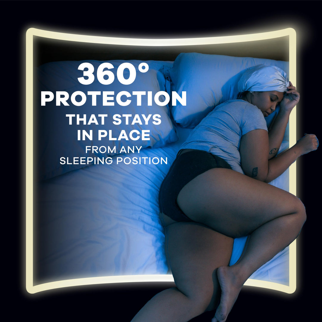 Always Zzzs Overnight Disposable Period Underwear, Black, Small/Medium, 7 Count, Pack of 2