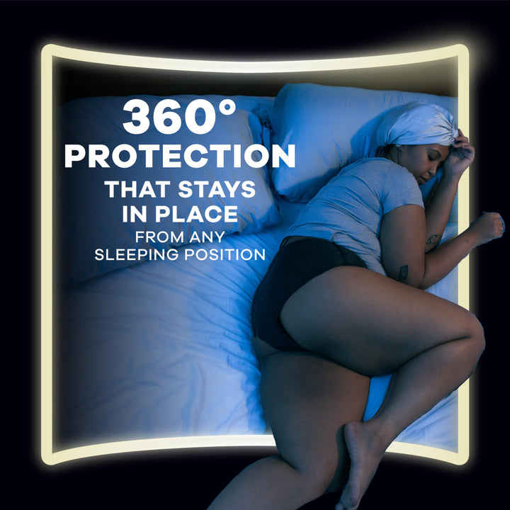 Always Zzzs Overnight Disposable Period Underwear, Black, Small/Medium, 7 Count, Pack of 2