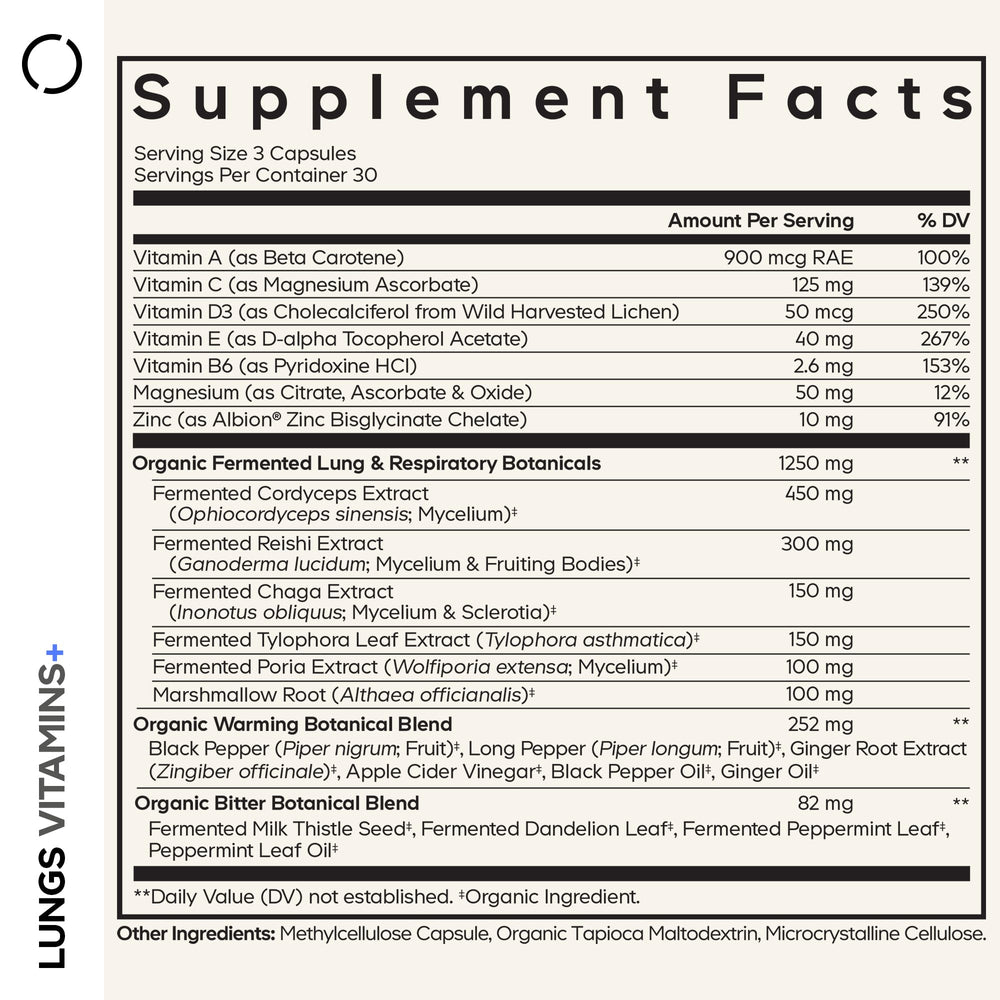 Codeage Lungs Vitamins, 90 Count