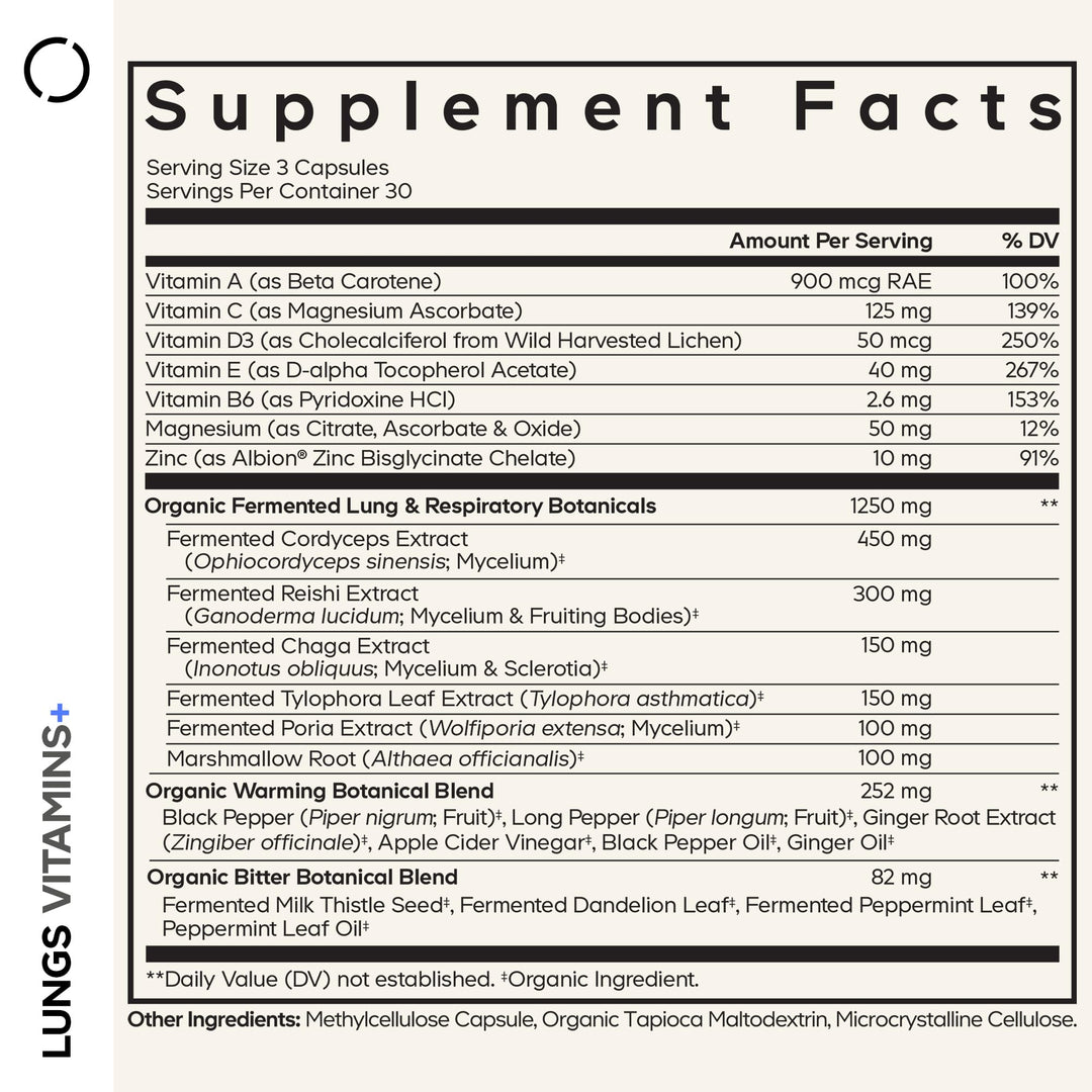 Codeage Lungs Vitamins, 90 Count