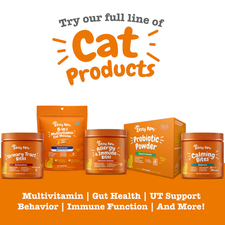 Zesty Paws Allergy Relief For Cats, Bacon, 60 Count