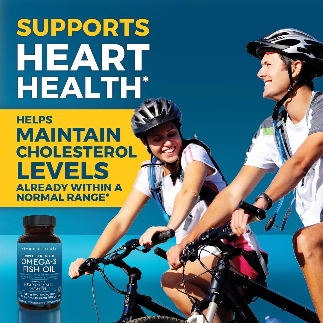 Viva Naturals Omega 3 Fish Oil, 2500 mg, 60 Count