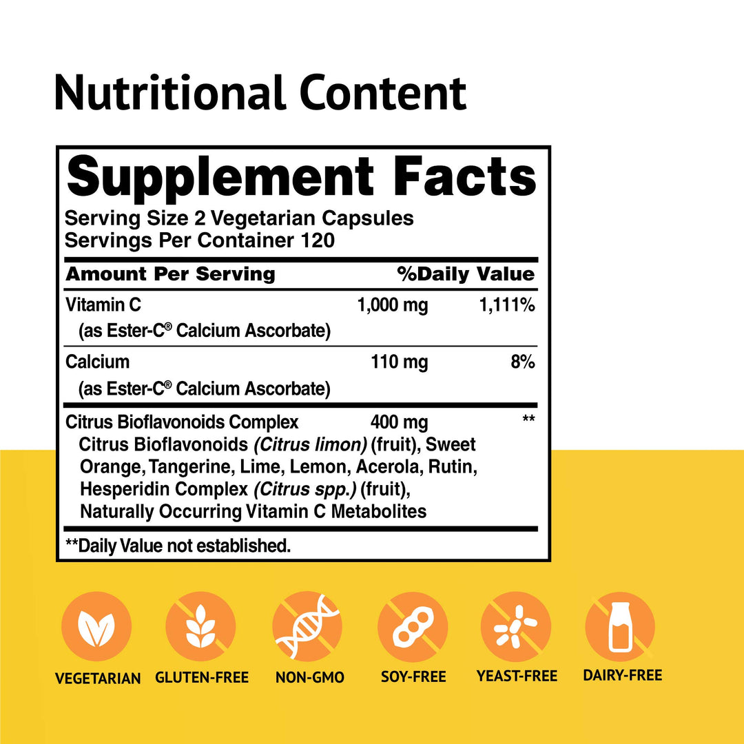 American Health Ester-C With Citrus Bioflavonoids, 500 mg, 240 Count