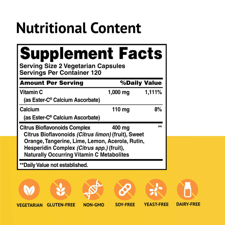 American Health Ester-C With Citrus Bioflavonoids, 500 mg, 240 Count
