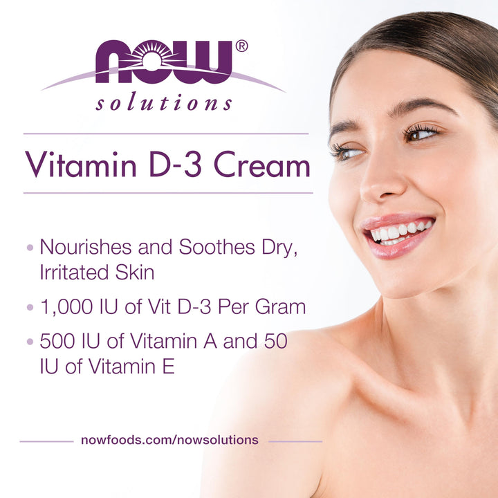 NOW Vitamin D-3 Cream, 4 fl oz