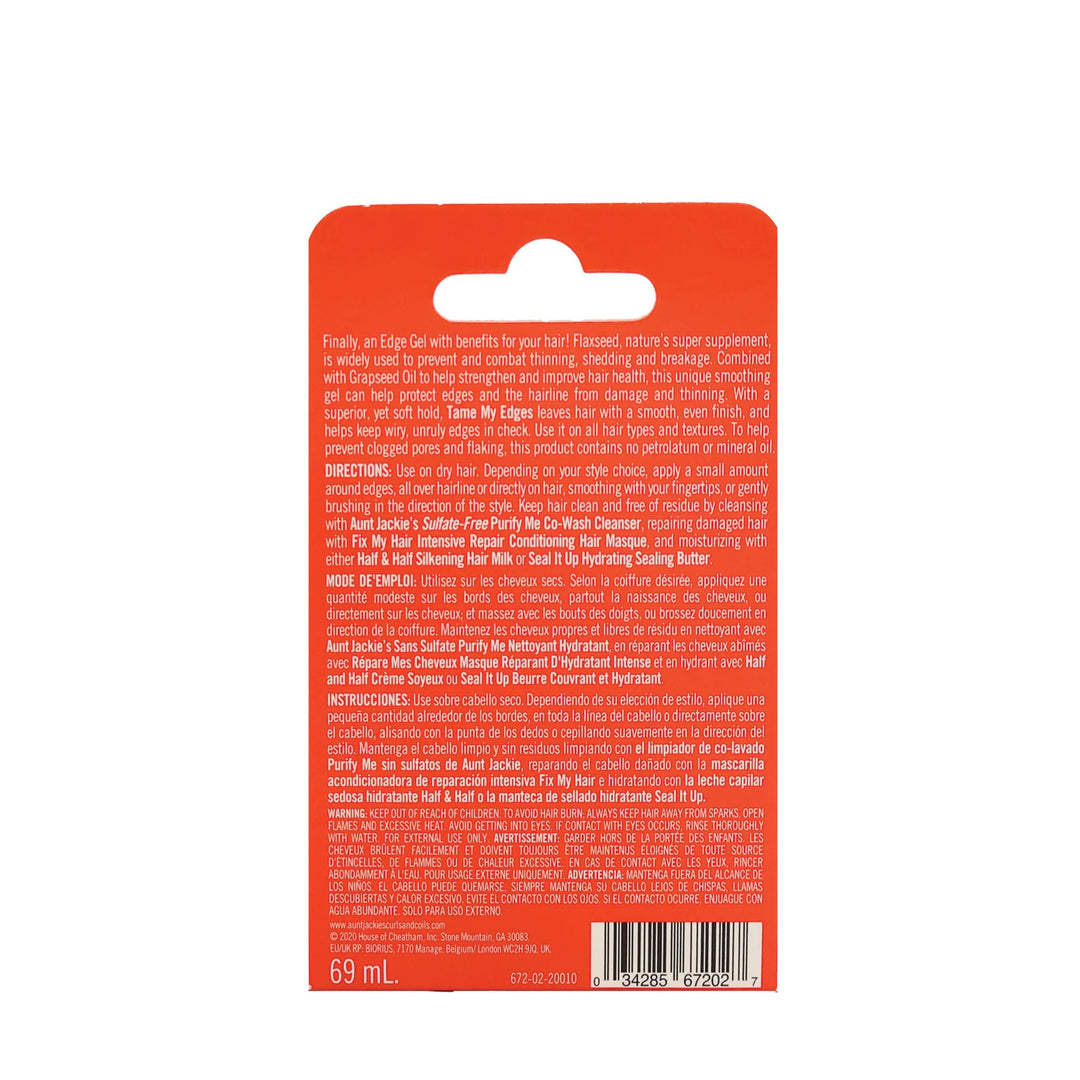 Aunt Jackie's Tame My Edges Smoothing Gel, 2.5 oz