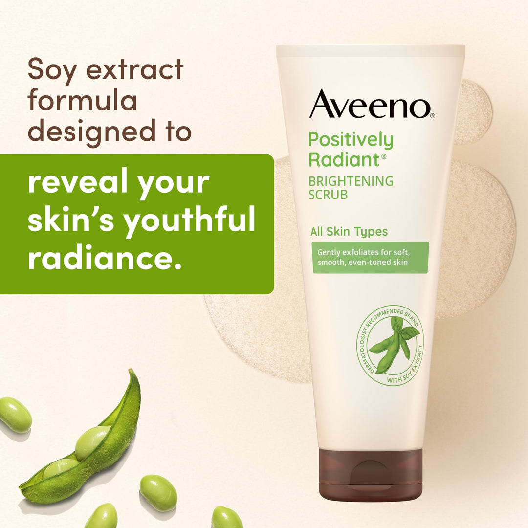 Aveeno Positively Radiant Skin Brightening Exfoliating Daily Facial Scrub, 2 oz