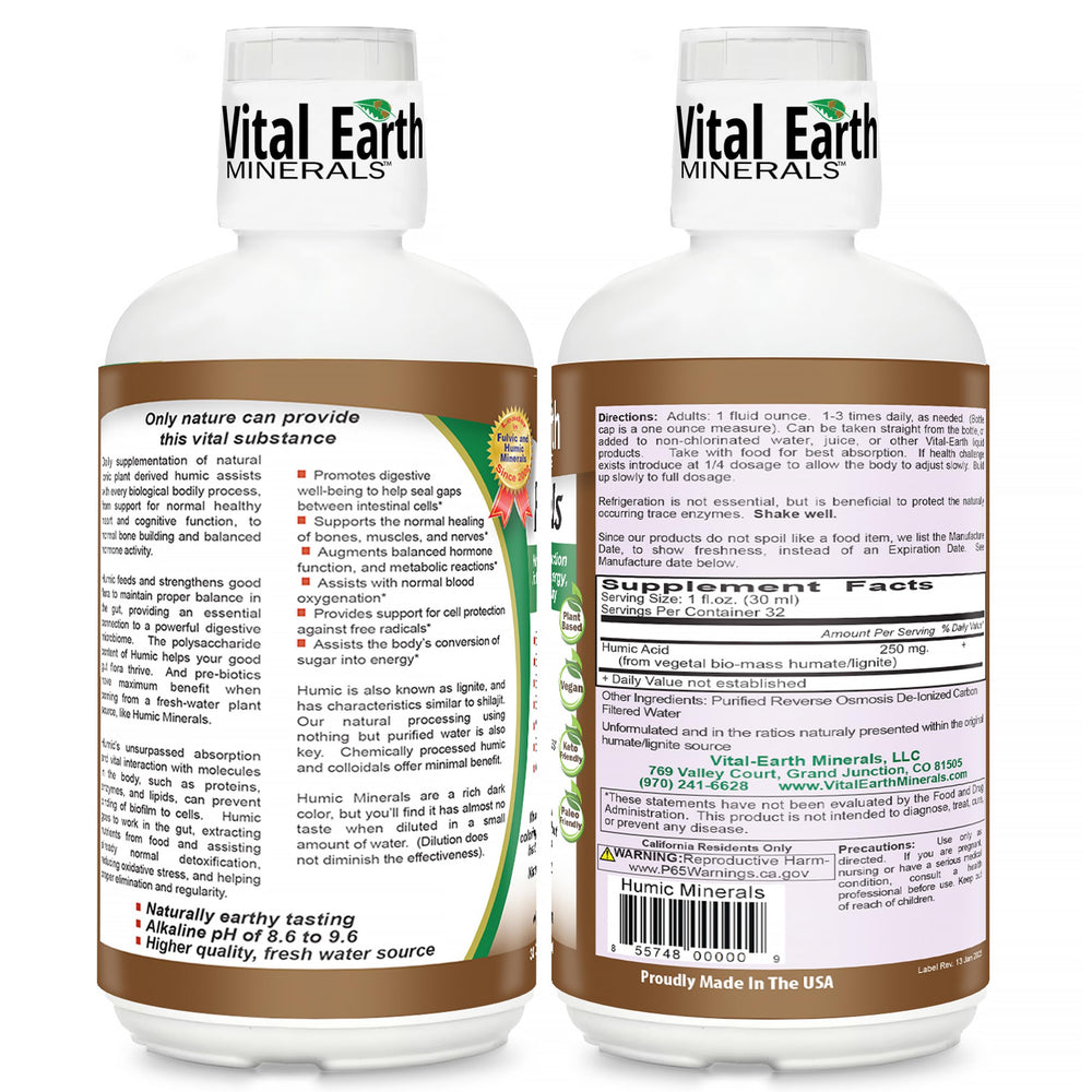 Vital Earth Minerals Humic Minerals, 32 oz