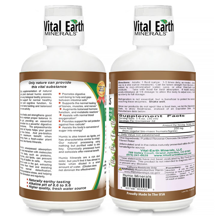 Vital Earth Minerals Humic Minerals, 32 oz
