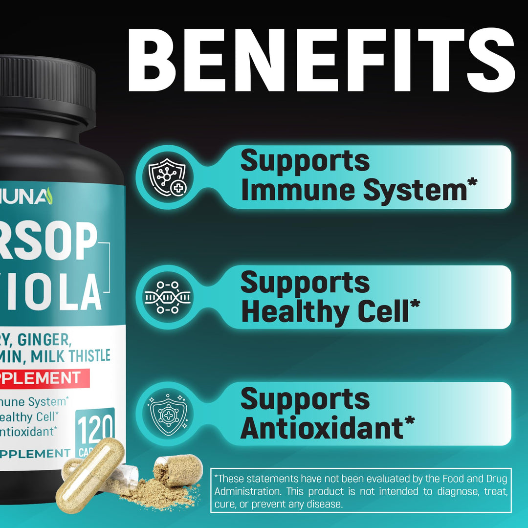 CIVIMUNA Soursop Graviola Capsules, 120 Count