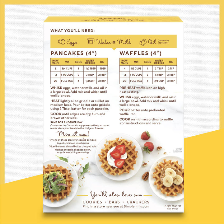 Simple Mills Almond Flour Pancake and Waffle Mix, Original, 10.7 oz