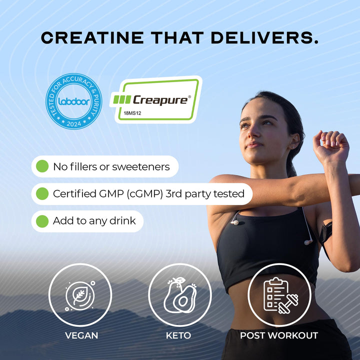 Muscle Feast Creapure Creatine Monohydrate Powder, Unflavored, 500 g