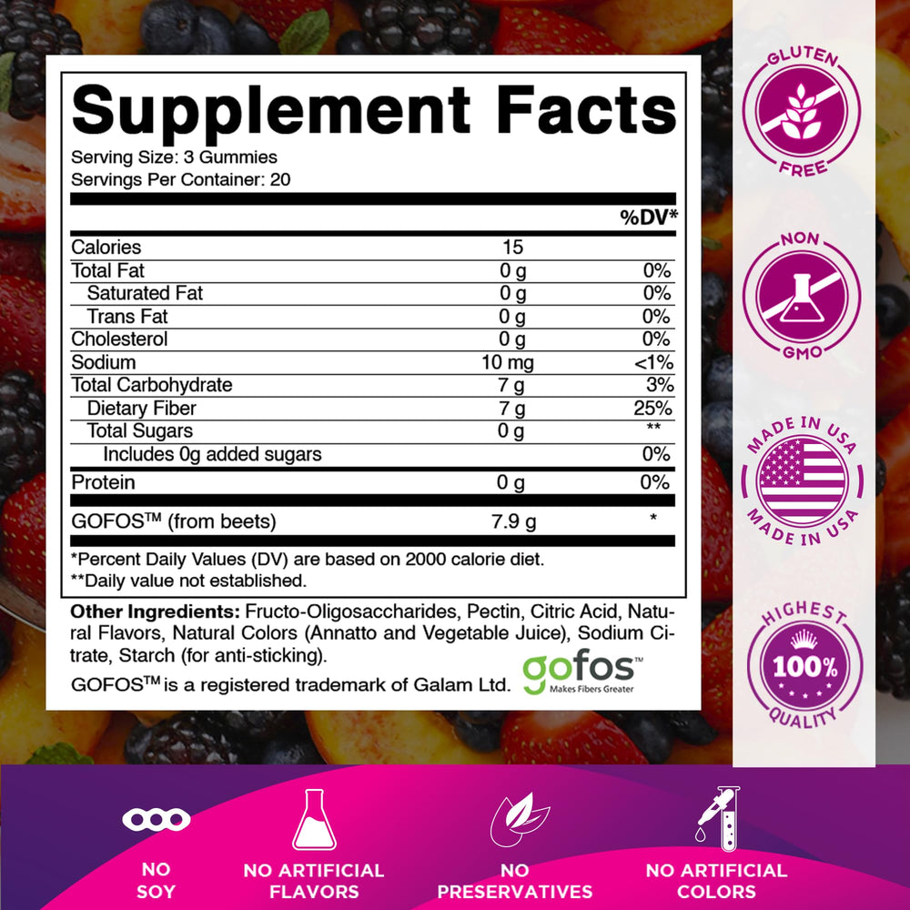 Vitamatic Extra Strength Prebiotic Fiber, 60 Count