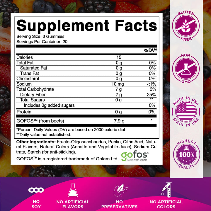 Vitamatic Extra Strength Prebiotic Fiber, 60 Count