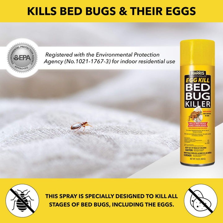 HARRIS Egg Kill Bed Bug Killer, 16 oz